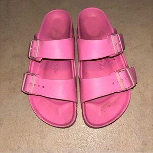 Birkenstock Pink EVA Double Strap Sandals Buckle Foam
